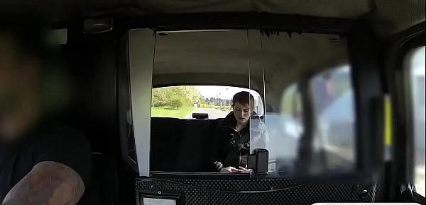  Redhead babe gets banged by fraud driver in the backseat